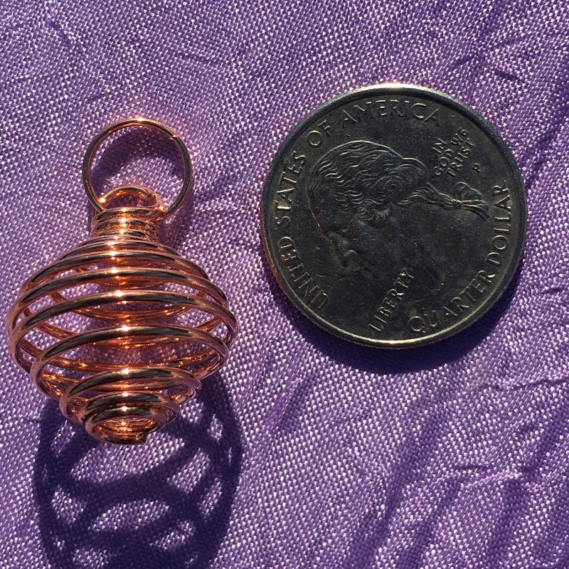 Sm copper Plated Crystal Cage Pendant