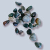 Moss Agate Tumble. Metaphysical and spiritual crystal gem stones rooted in Melbourne, Florida – Each product carries the natural essence of Brevard County’s sun, sea, sand, and soil. Essential Elements Wellness 
