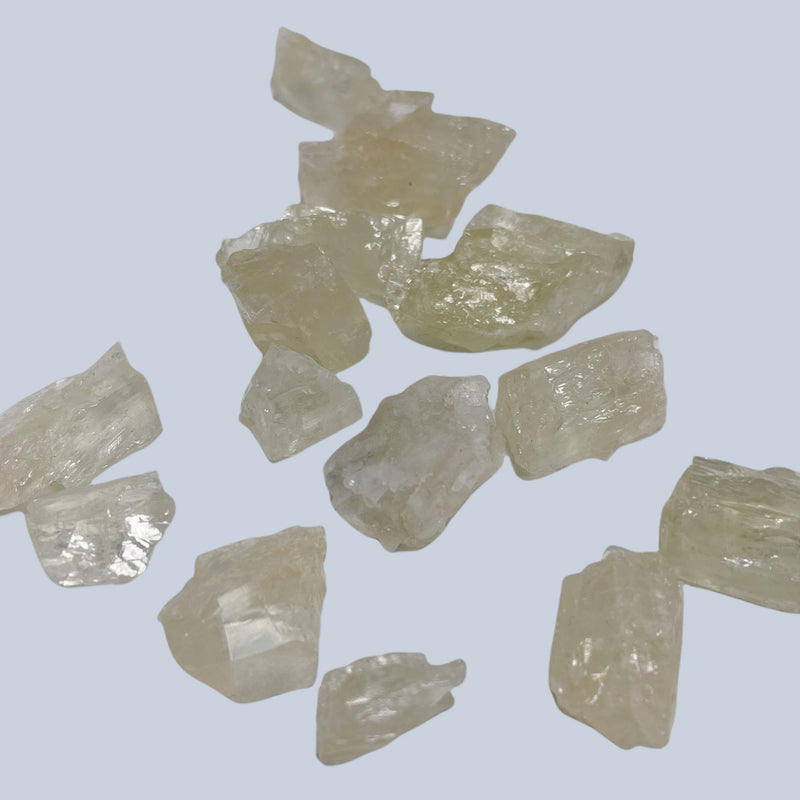 Hiddenite Raw Chips