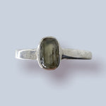 Moldavite Sterling Silver Ring (size 8)
