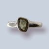 Moldavite Sterling Silver Ring (size 8)