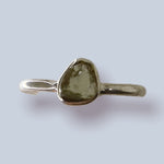 Moldavite Sterling Silver Ring (size 8)