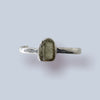 Moldavite Sterling Silver Ring (size 8)