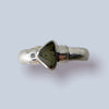 Moldavite Sterling Silver Ring (size 8)
