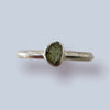 Moldavite Sterling Silver Ring (size 8)