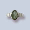 Moldavite Sterling Silver Ring (size 8)