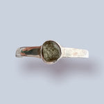 Moldavite Sterling Silver Ring (7.5)