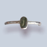 Moldavite Sterling Silver Ring (7.5)