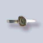 Moldavite Sterling Silver Ring (7.5)