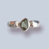 Moldavite Sterling Silver Ring (7.5)