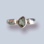 Moldavite Sterling Silver Ring (7.5)