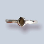 Moldavite Sterling Silver Ring (7.5)