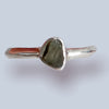 Moldavite Sterling Silver Ring (size 6 & 6.5)