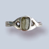 Moldavite Sterling Silver Ring (size 6 & 6.5)