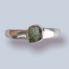 Moldavite Sterling Silver Ring (size 6 & 6.5)