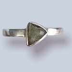 Moldavite Sterling Silver Ring (size 6 & 6.5)
