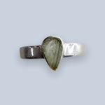 Moldavite Sterling Silver Ring (size 6 & 6.5)