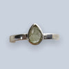 Moldavite Sterling Silver Ring (size 6 & 6.5)