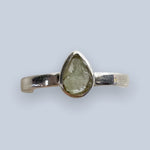 Moldavite Sterling Silver Ring (size 6 & 6.5)