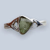 Moldavite Sterling Silver Ring (size 6 & 6.5)