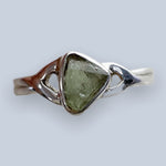 Moldavite Sterling Silver Ring (size 6 & 6.5)