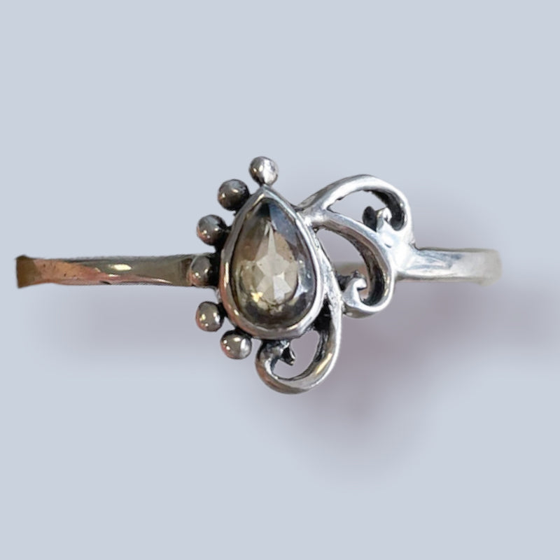 Tourmaline Sterling Silver Rings (Sizes 8.5-10)