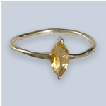 Citrine Sterling Silver Rings (Size 9-10)
