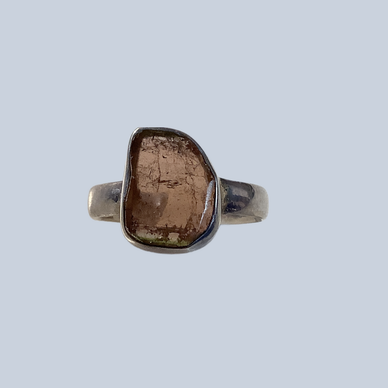 Pink Tourmaline Sterling Silver Rings (Sizes 8-10)