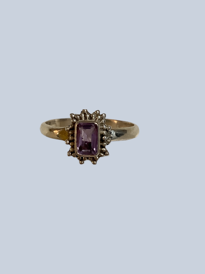 Amethyst Sterling Silver Rings (Sizes 9 - 10)