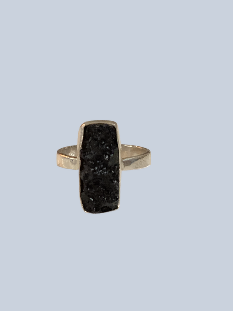Tektite and Sterling Silver Rings