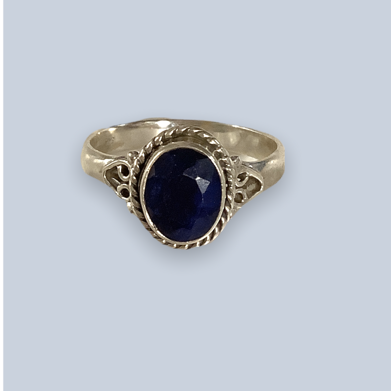 Sapphire Sterling Silver Rings ( 8- 10)