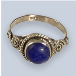 Lapis lazuli Sterling Silver Rings (Size 10-10.5)