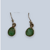Emerald Sterling silver earrings