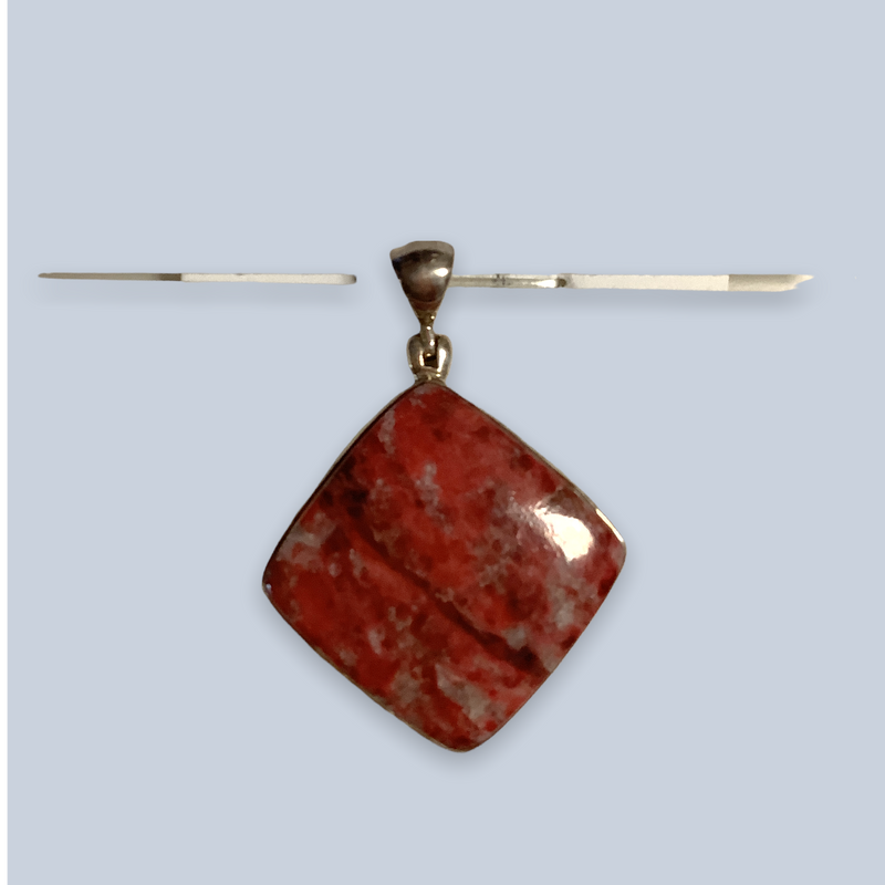 Thulite Sterling Silver Pendant