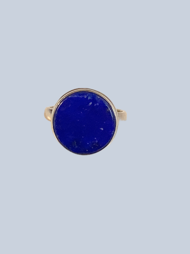 Lapis Lazuli Sterling Silver Rings (Size 6)