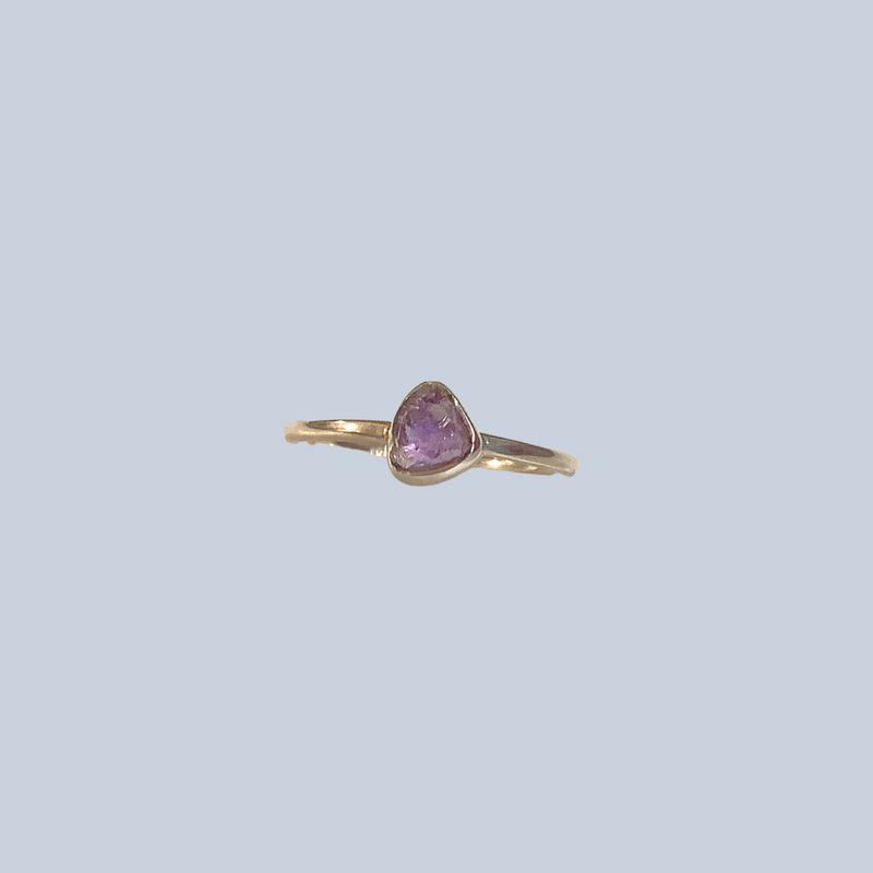 Amethyst Sterling Silver Rings (Size 8)