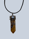 Flat Point Crystal Pendant with Jewel