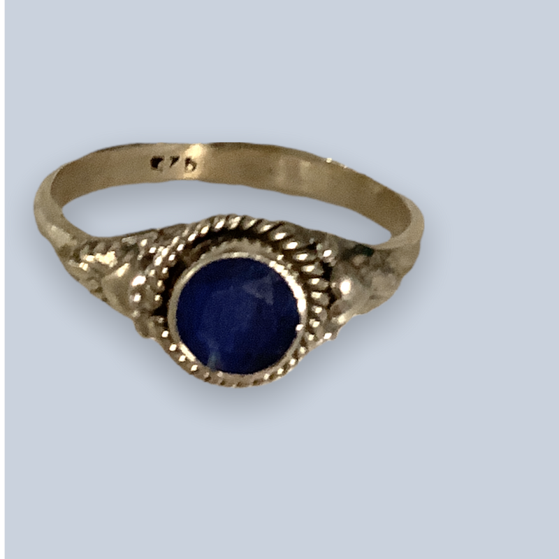 Sapphire Sterling Silver Rings ( 8- 10)