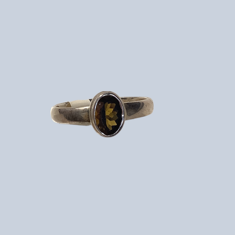 Tourmaline Sterling Silver Rings (Sizes 8.5-10)