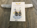 Om sterling silver earrings