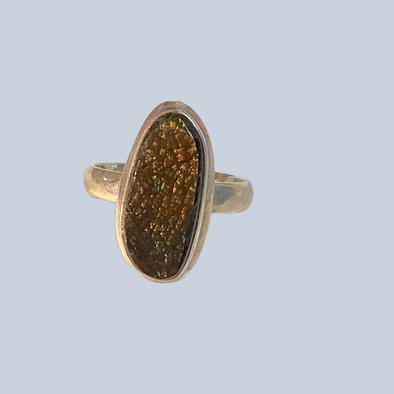 Ammolite Ring (Sizes 9-10)