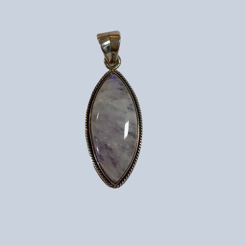 Purple Moonstone Sterling Silver Pendants