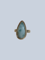 Larimar Sterling Silver Rings (Size 7)