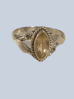 Citrine Sterling Silver Rings (Size 9-10)