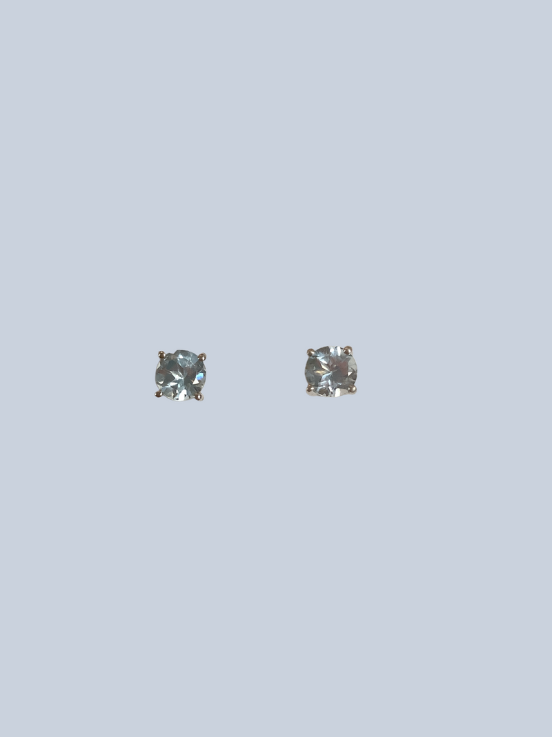 Blue Topaz Sterling Silver Studs