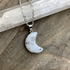 Crescent Moon Stone Pendant