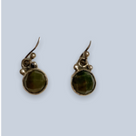 Emerald Sterling silver earrings