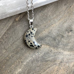 Crescent Moon Stone Pendant