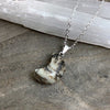 Crescent Moon Stone Pendant