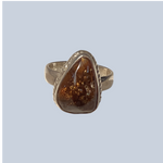 Fire Agate Sterling Silver Rings (Size 6 & 7)